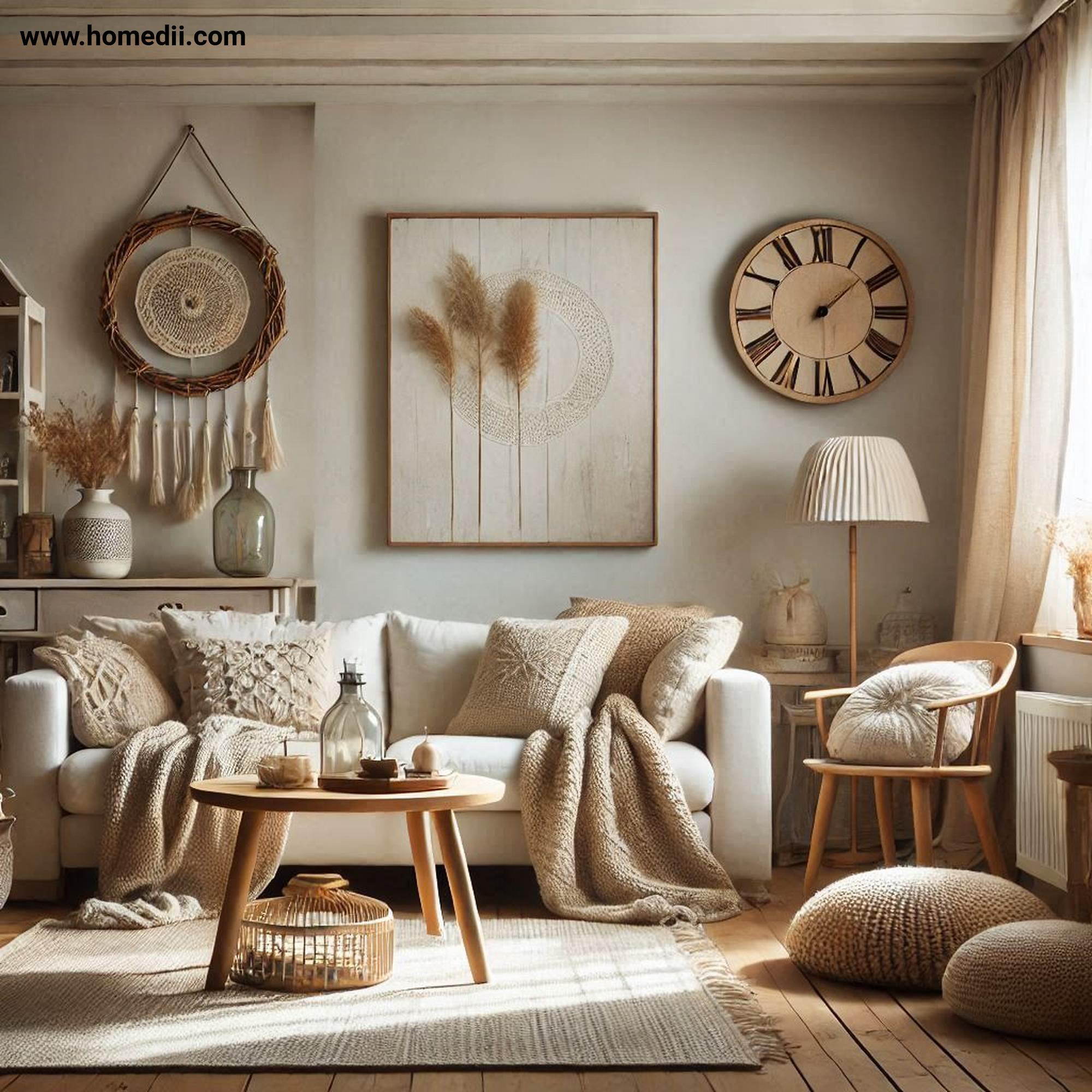 Farmhouse Living Room - Use Cozy Textiles with Knit Blankets, Linen Curtains, Throw Pillows!