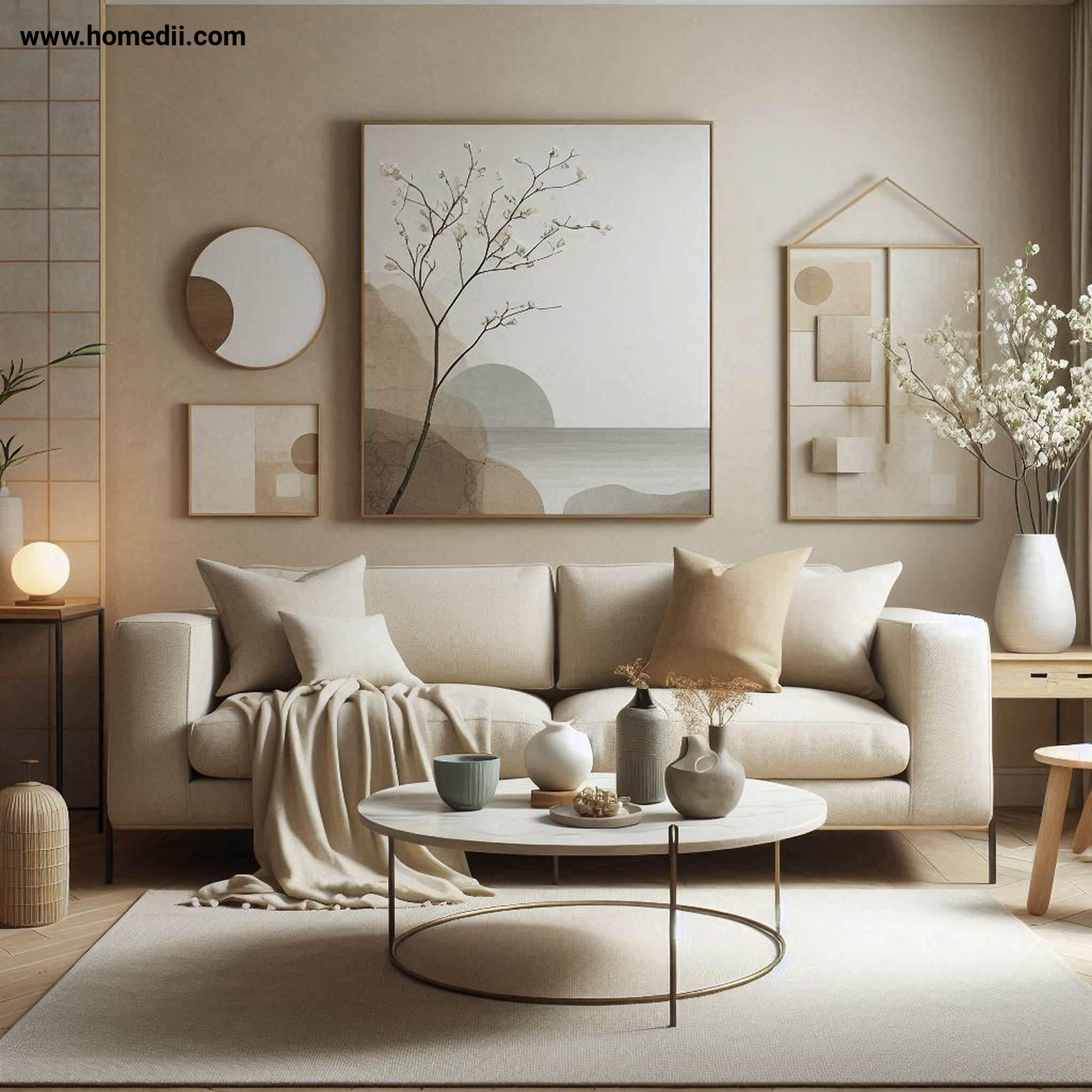 japandi living room refresh - Update Your Color Palette with Beige, Warm Grays, Soft Whites, Sage Green, Muted Blue!