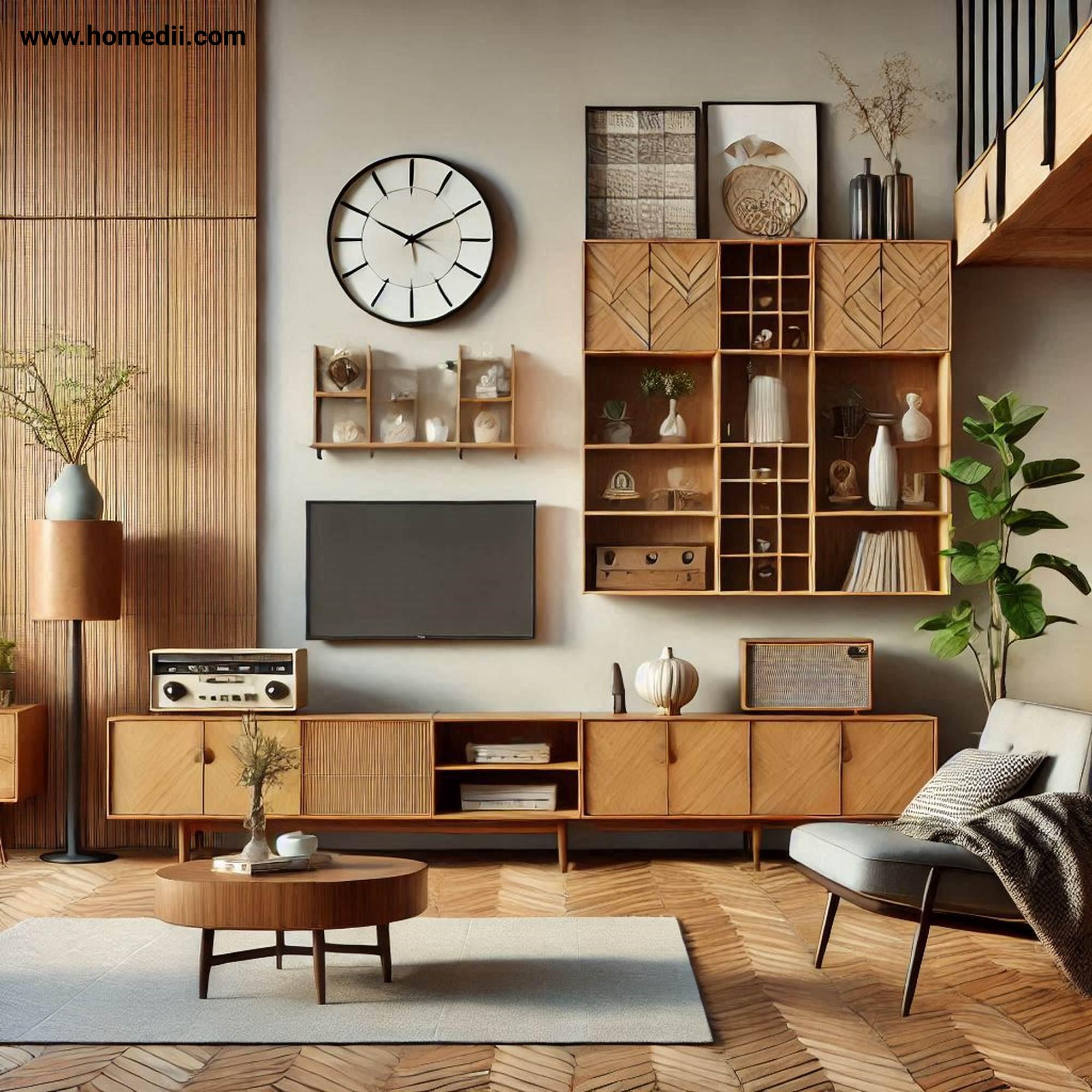 Mid Century Living Room - Add Functional Storage with Credenzas,Sideboards,Open Shelving,Storage Solutions!