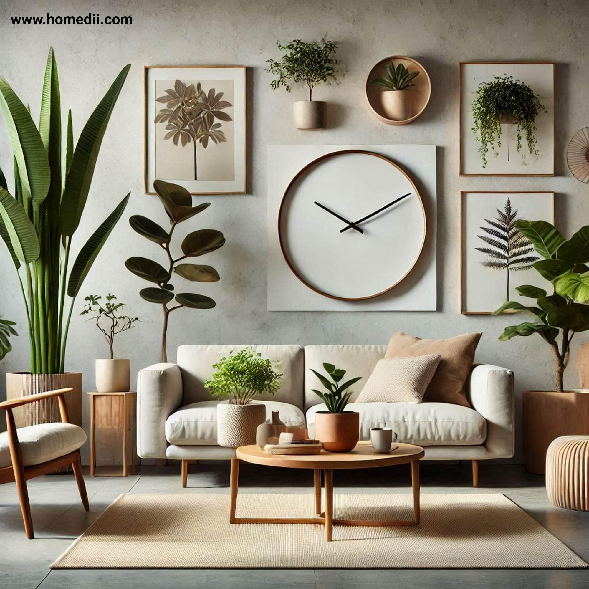 Mid Century Living Room - Bring In Indoor Plants with Snake Plants,Rubber Trees,Fiddle-Leaf Figs,Ceramic Planters,Wooden Planters!