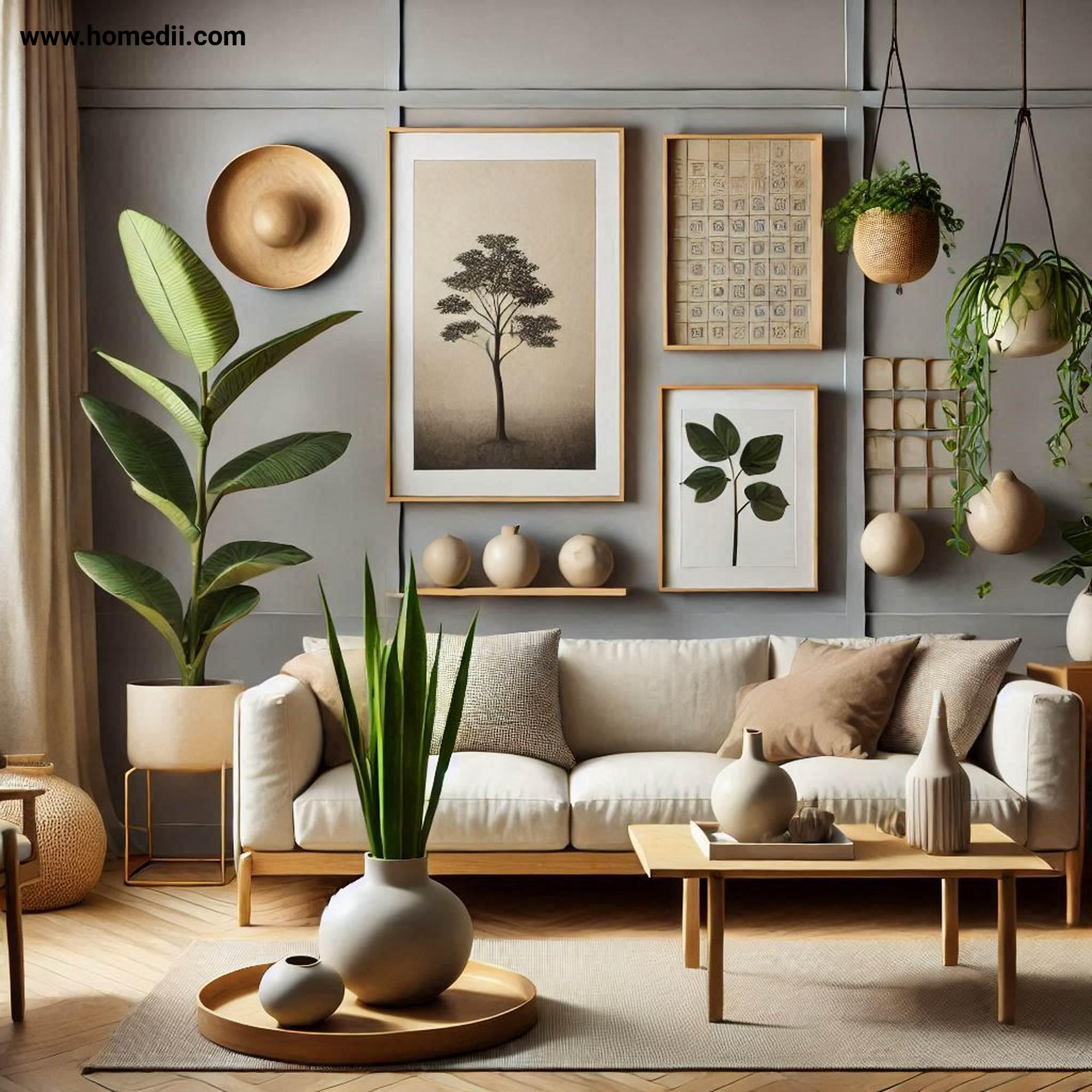 Mid Century Living Room - Bring In Indoor Plants with Snake Plants,Rubber Trees,Fiddle-Leaf Figs,Ceramic Planters,Wooden Planters!