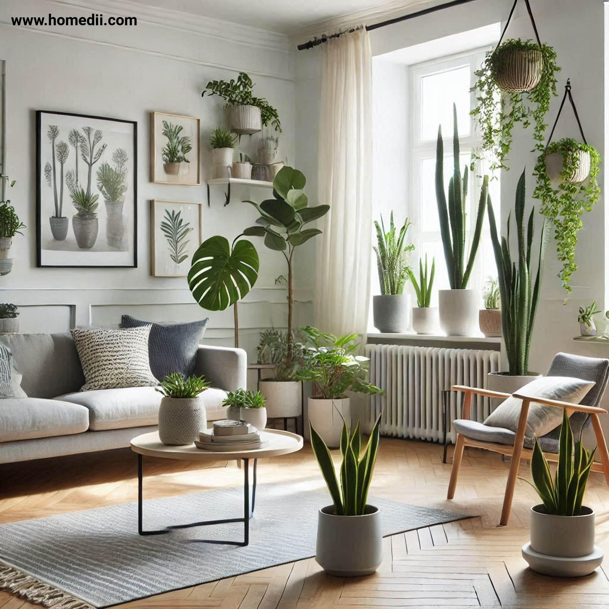 Scandinavian Living Toom - Add Greenery With Plants with Plants, Snake Plants, Ferns, Succulents, Greenery, Indoor Garden!