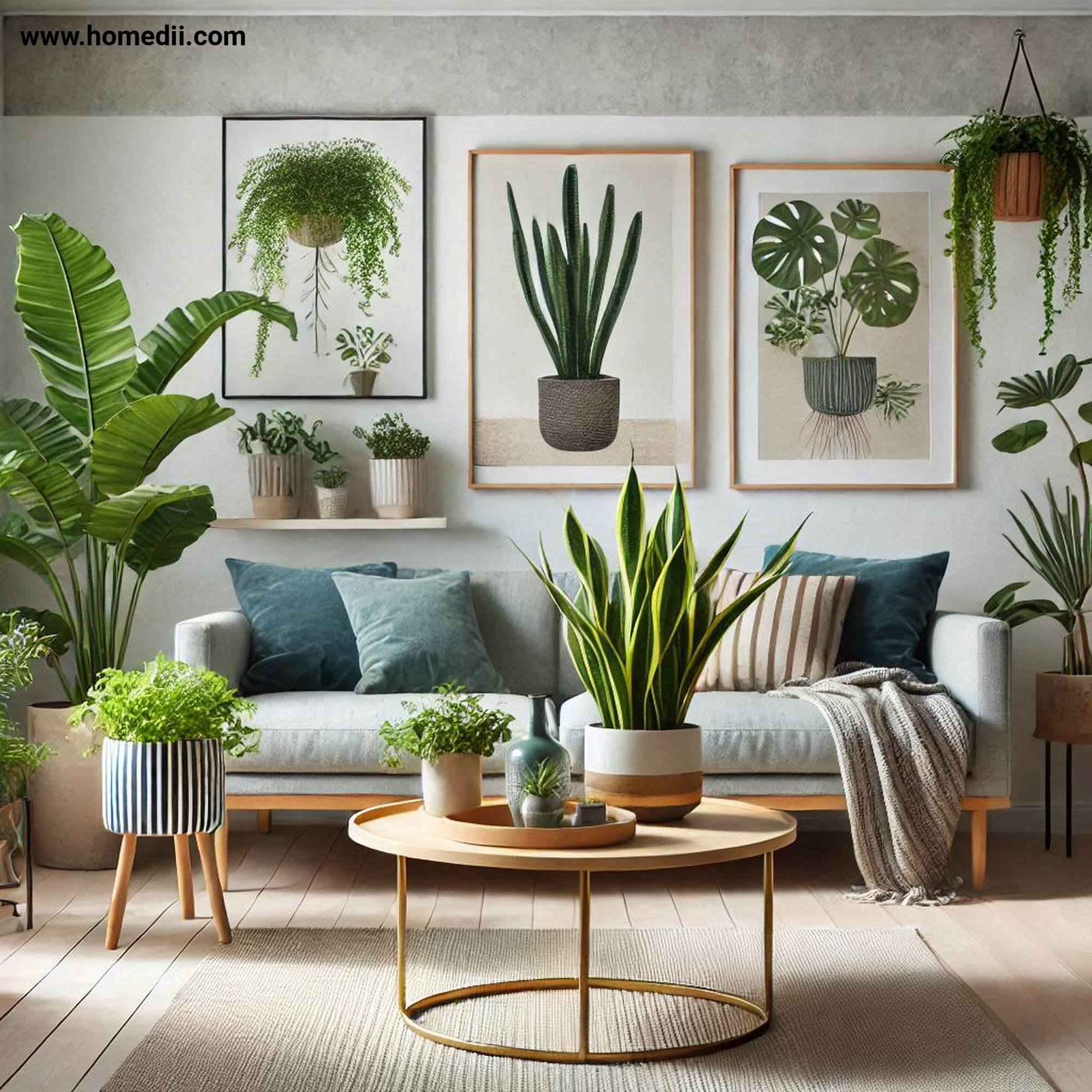 Scandinavian Living Toom - Add Greenery With Plants with Plants, Snake Plants, Ferns, Succulents, Greenery, Indoor Garden!