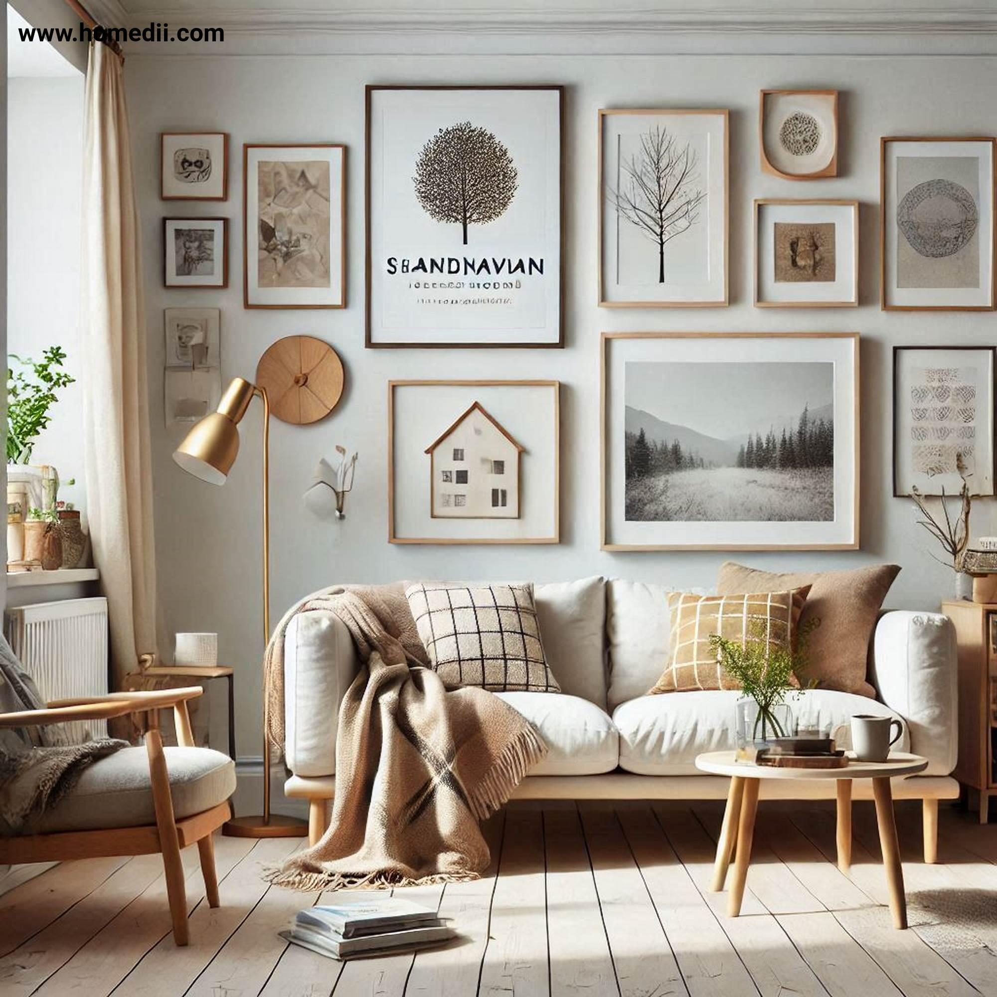 Scandinavian Living Toom - Incorporate Art And Personal Touches with Art, Personal Touches, Paintings, Photographs, Prints, Personal Items!