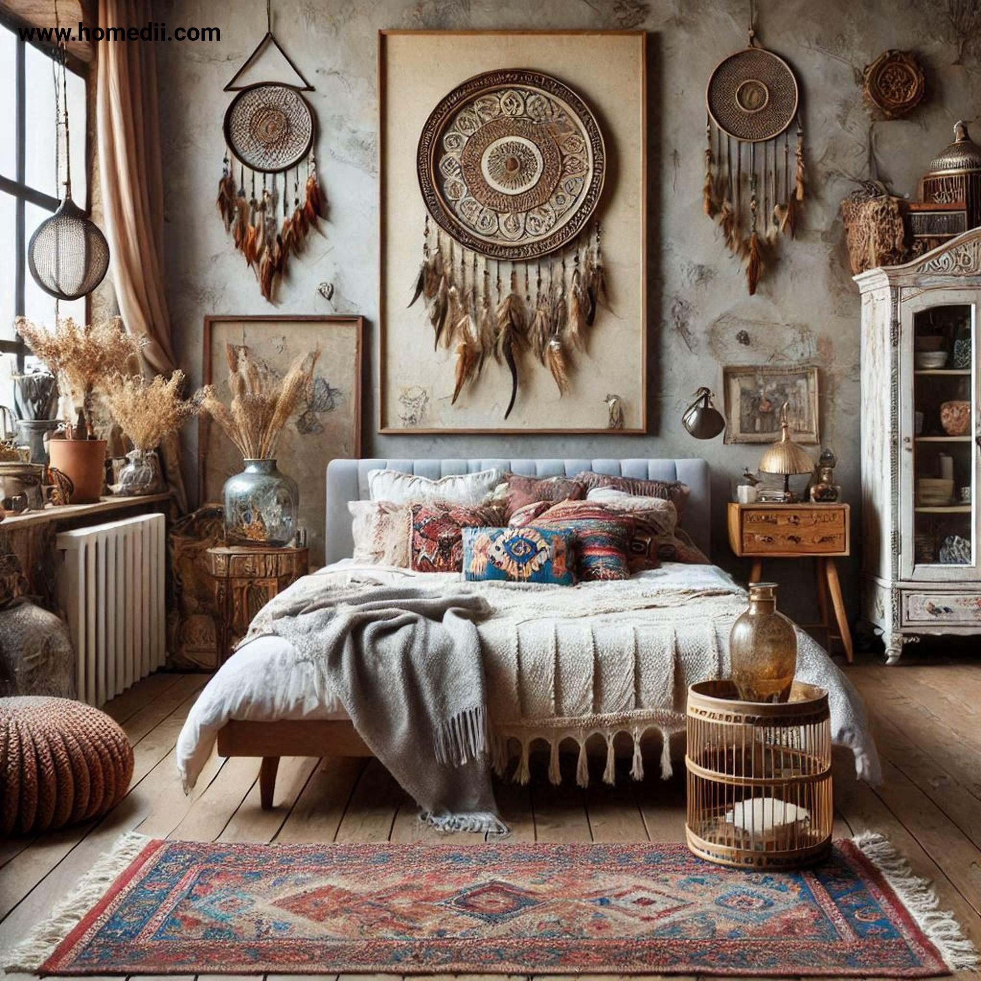 Bohemian Bedroom Tips - Mix And Match Furniture Styles with Vintage Furniture, Modern Furniture, Mixed Styles!