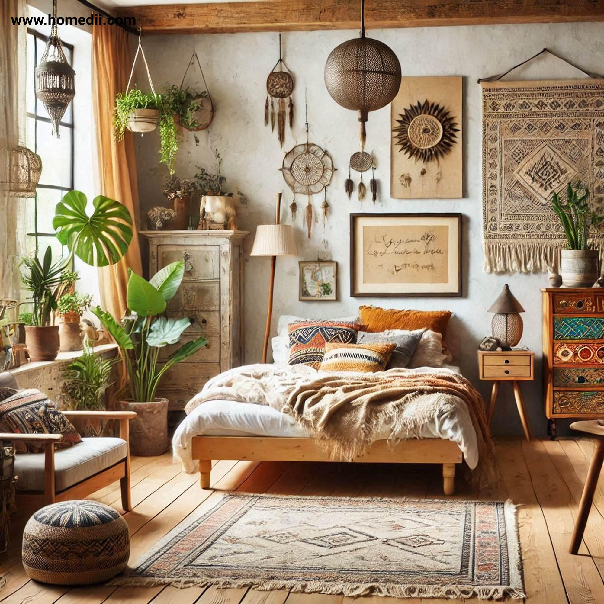 Bohemian Bedroom Tips - Mix And Match Furniture Styles with Vintage Furniture, Modern Furniture, Mixed Styles!