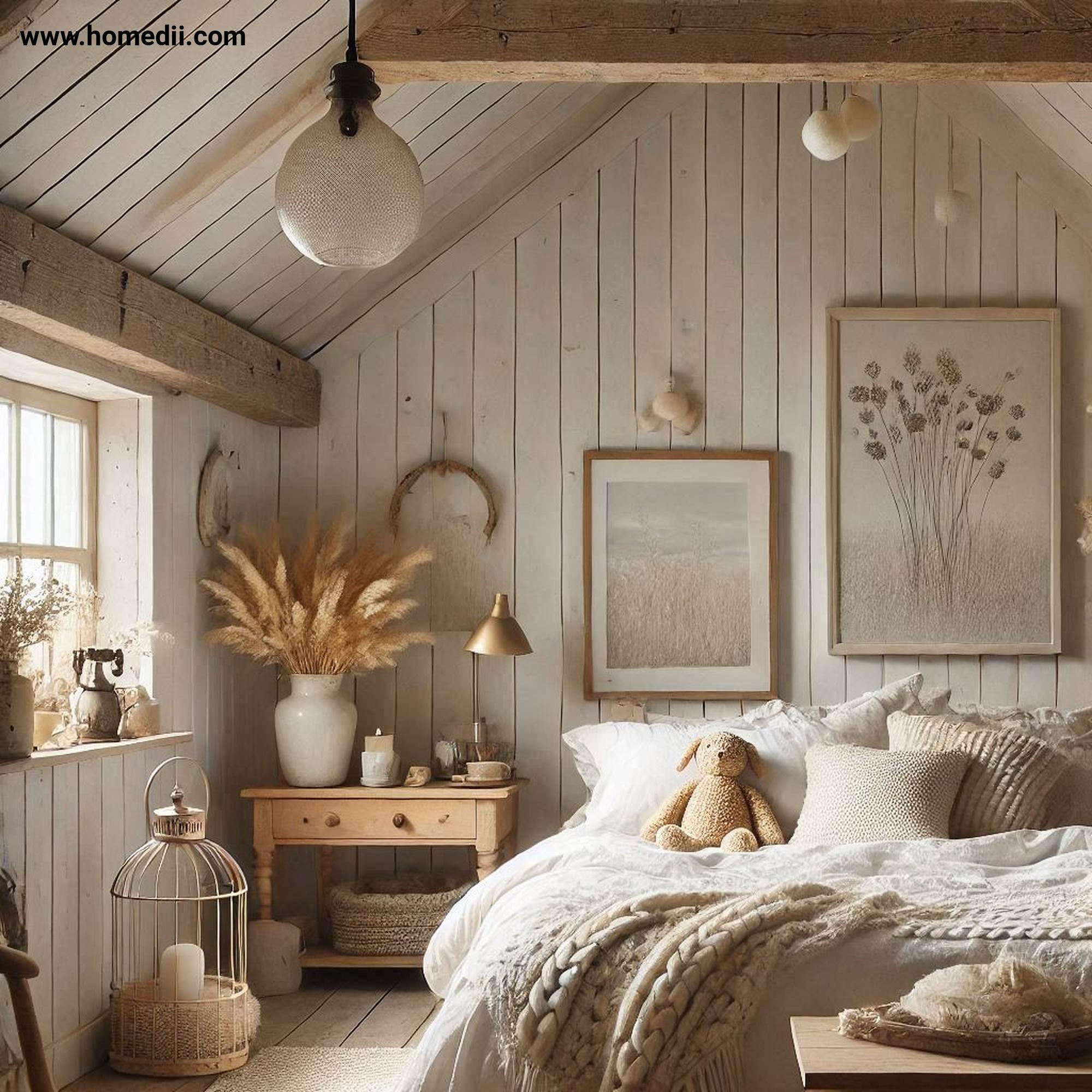 Farmhouse Bedroom Tips - Add Cozy Layered Textiles with Soft Linens, Chunky Knit Throws, Plush Cushions!