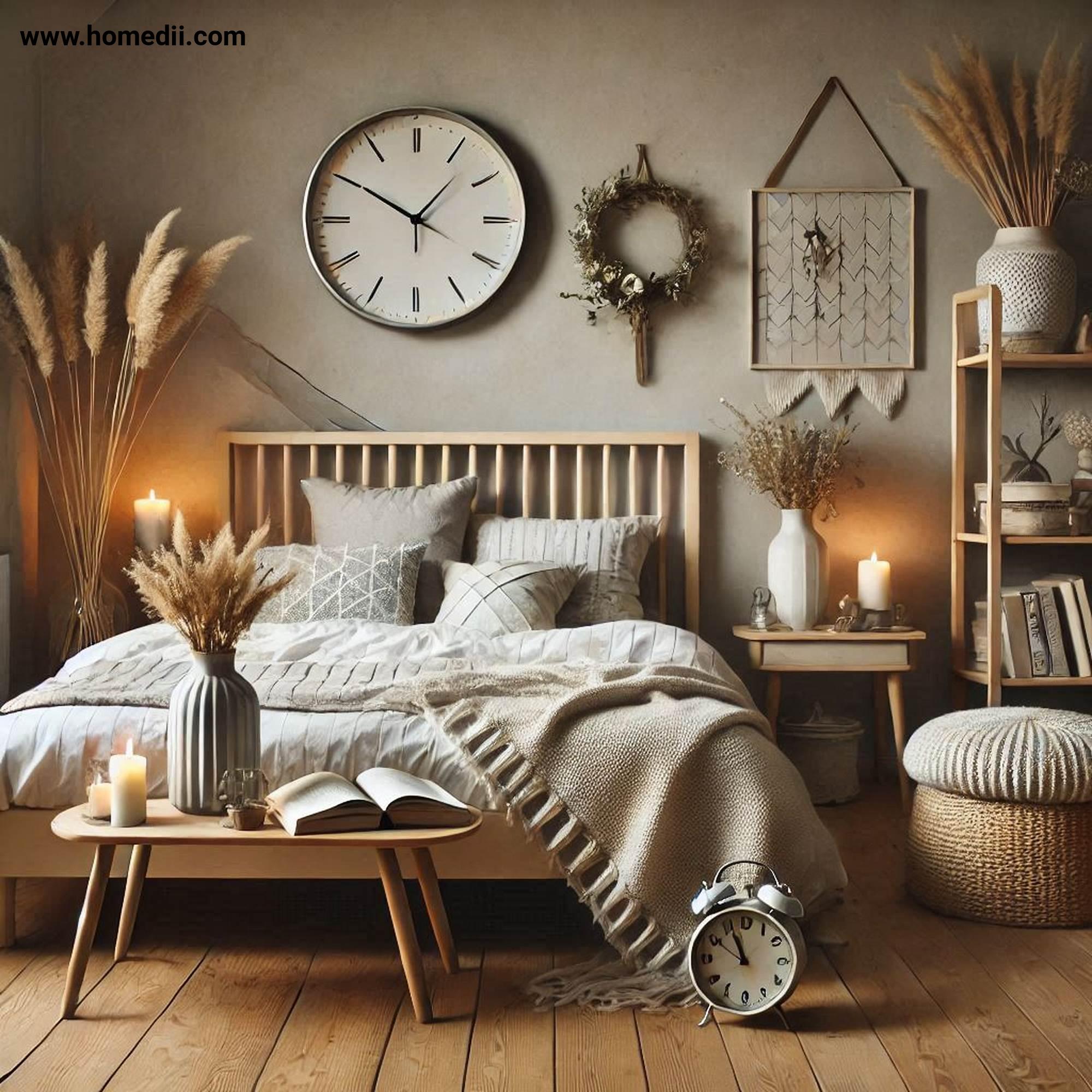 Scandinavian Bedroom - Create A Sense Of Hygge with Candles, Soft Blankets, Reading Nook!