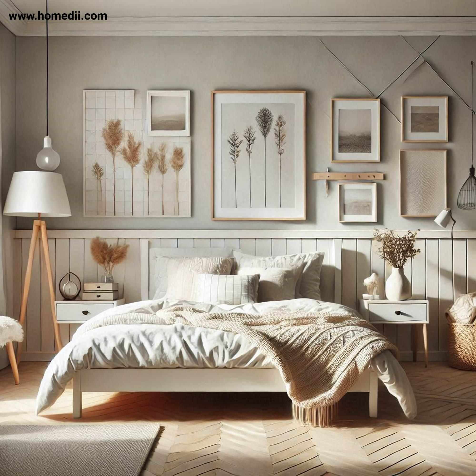 Scandinavian Bedroom - Start With A Neutral Color Palette with White, Beige, Light Gray, Soft Pastels!