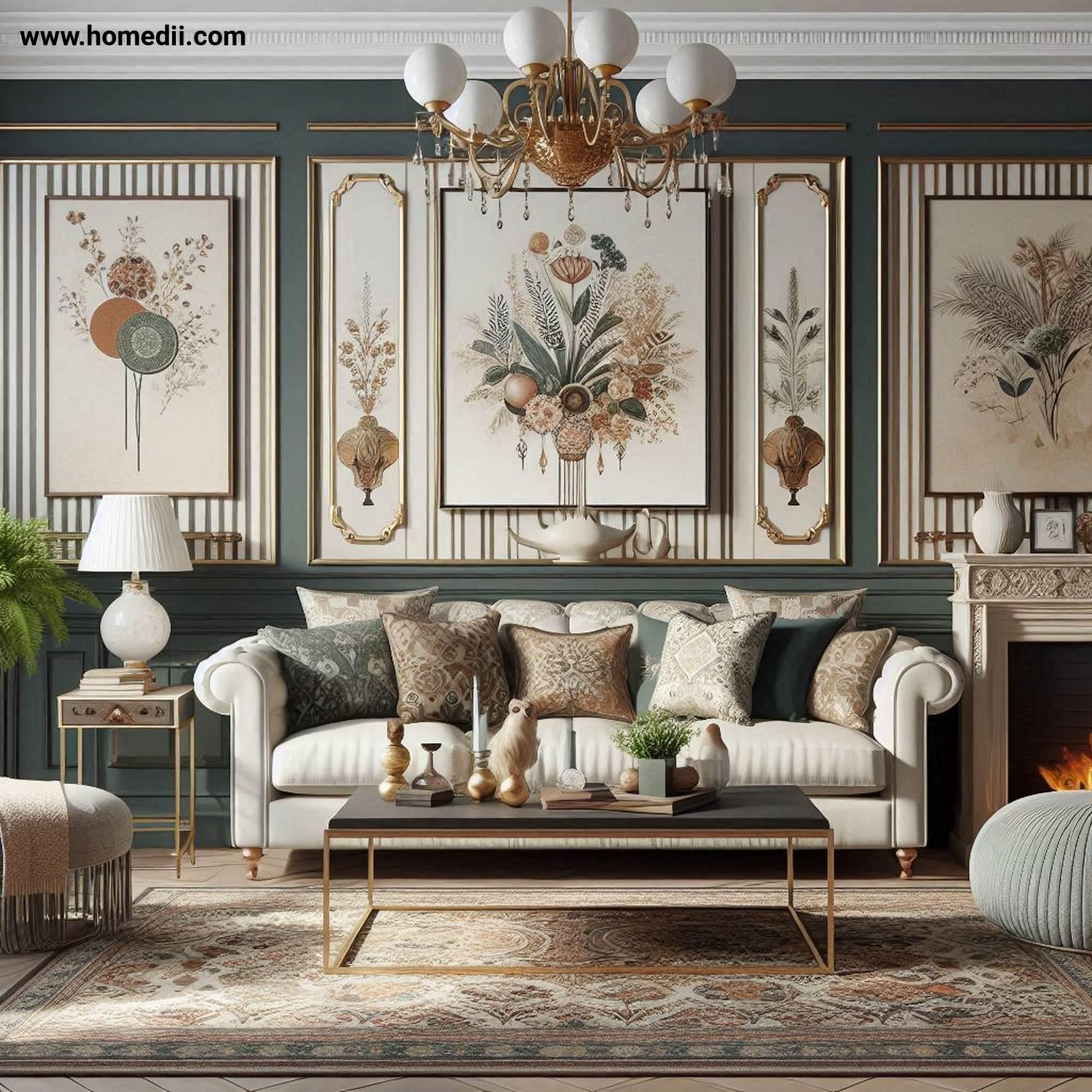 Traditional Living Room - Incorporate Classic Patterns with Damask, Floral Prints, Stripes, Upholstery, Rugs!