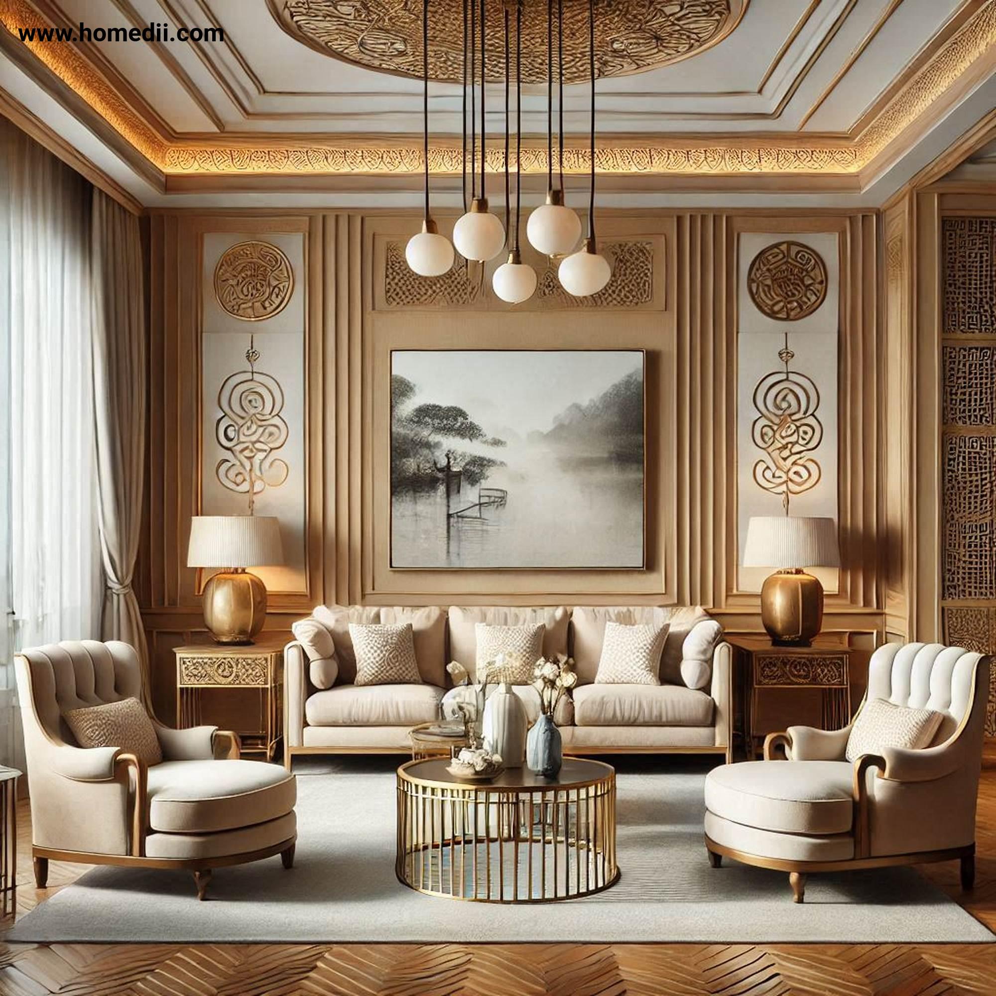 Traditional Living Room - Incorporate Symmetry In Design with Matching Armchairs, Identical Table Lamps, Symmetrical Layout!